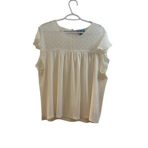 Cece White Top - XL - Flowy Baby Doll